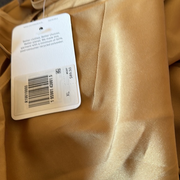 NWT LEVI'S DALIA SLIP DRESS GOLD Satin - Picture 7 of 8